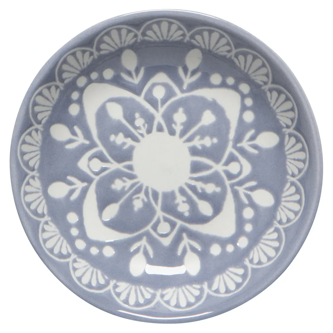 Dip Dish Mediterranean Design In Grey 3.87&quot;