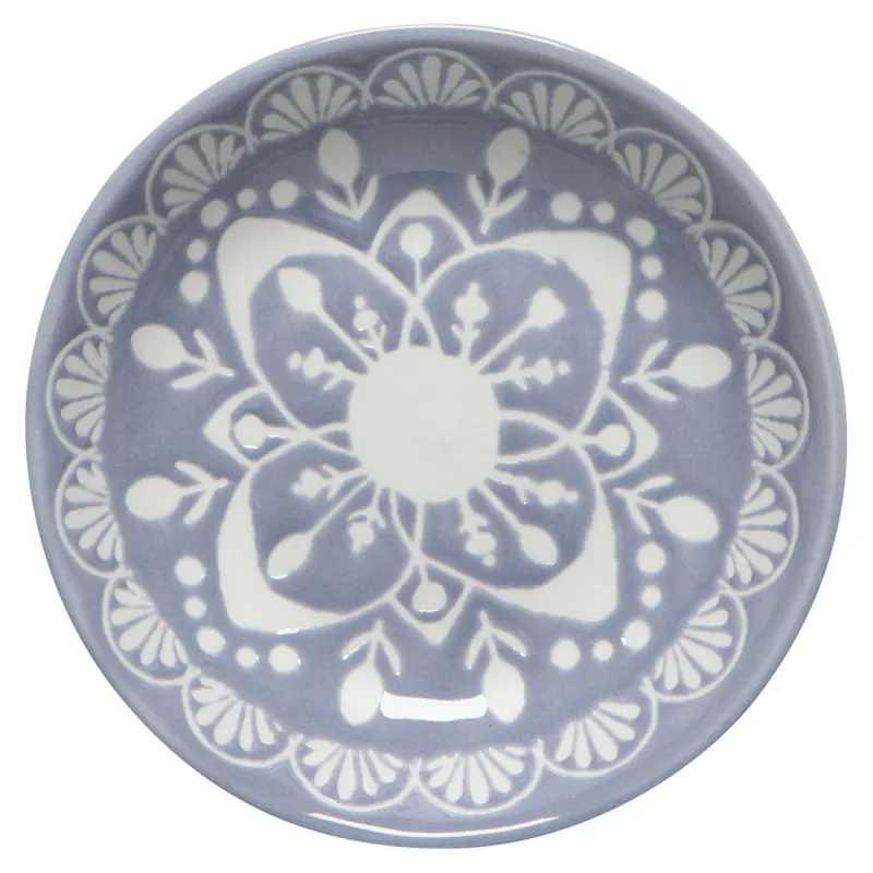 Dip Dish Mediterranean Design In Grey 3.87&quot;
