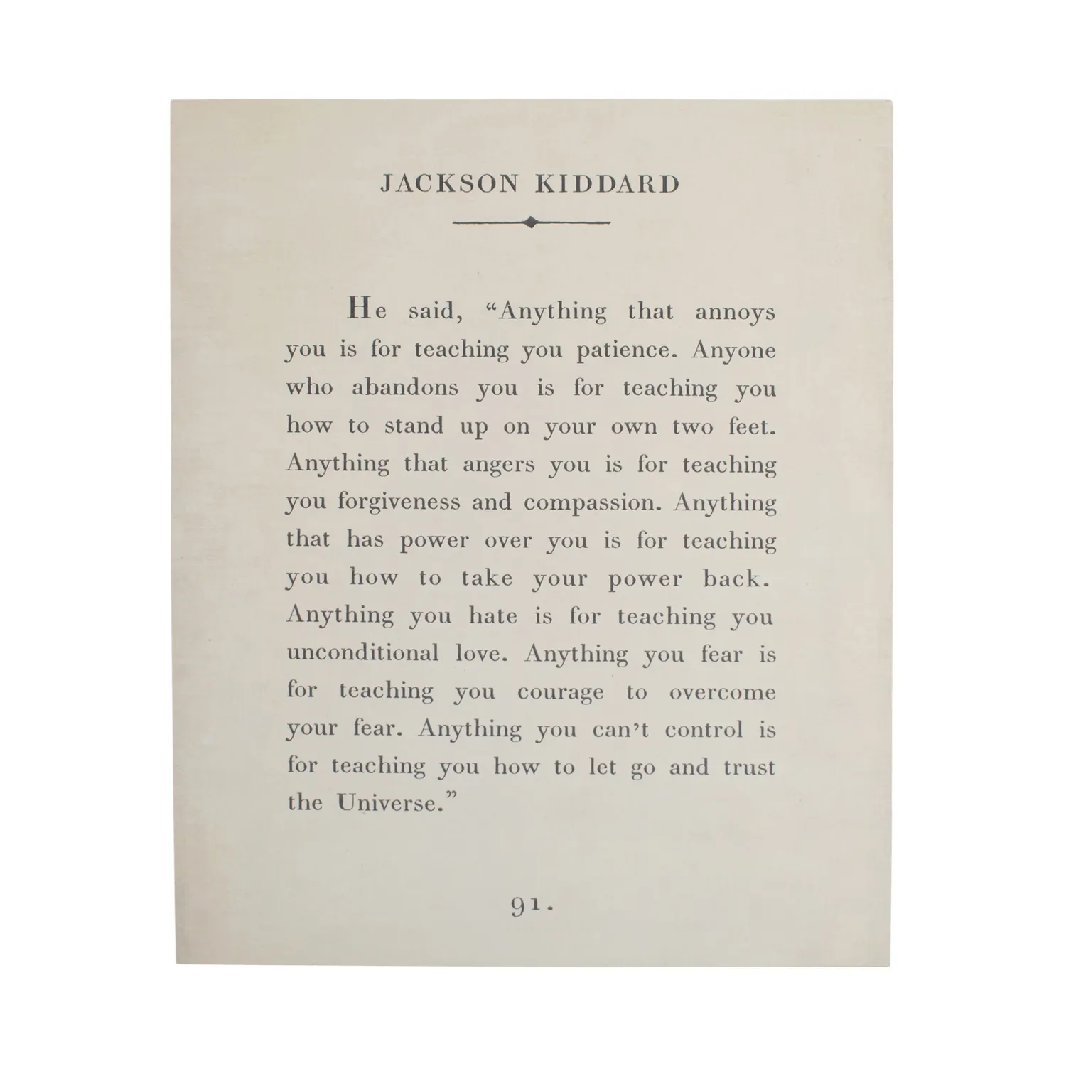 Art Poster Book Collection Jackson Kiddard 12&quot; x 16&quot; Cream