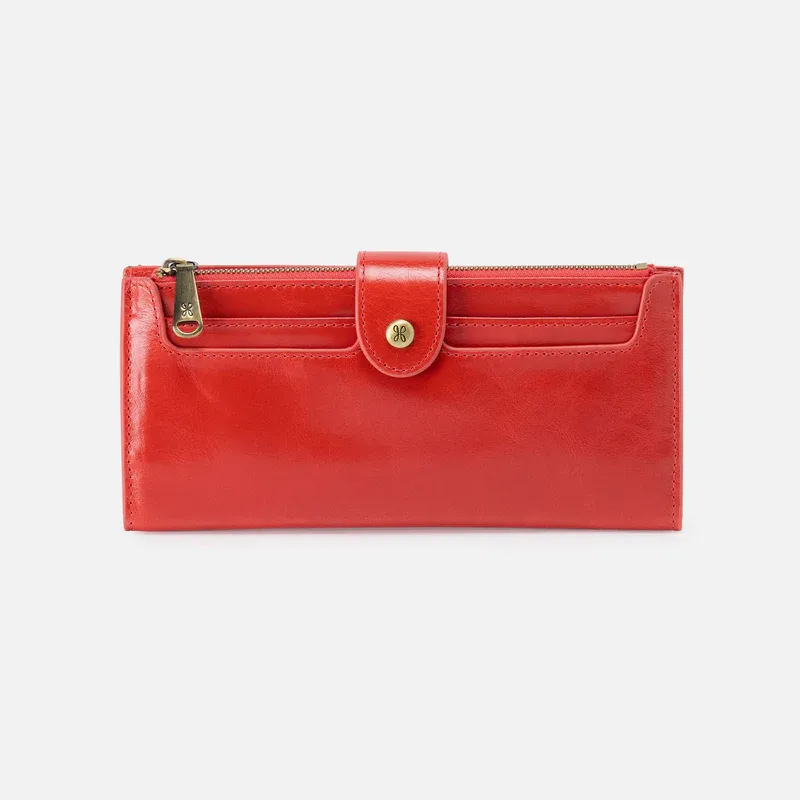 HOBO Dunn Continental Wallet In Grenadine