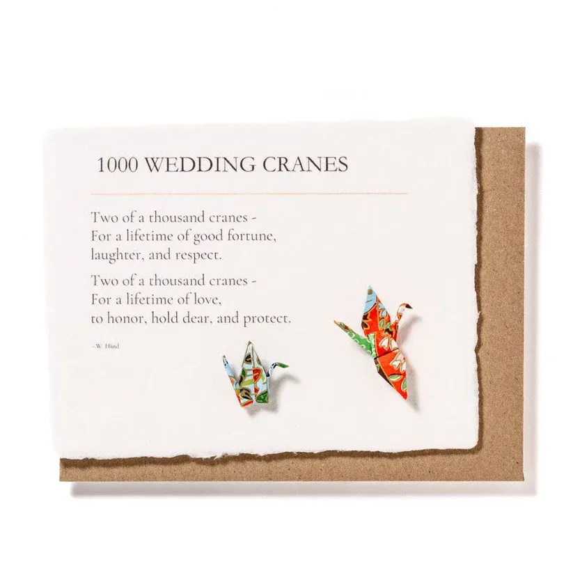 Card 1000 Wedding Cranes With Origami Cranes