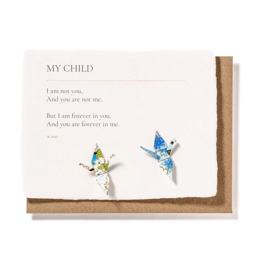 Card My Child With Origami Cranes