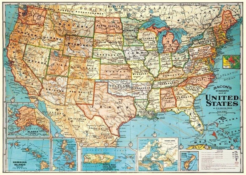 Horizontal Poster USA Map