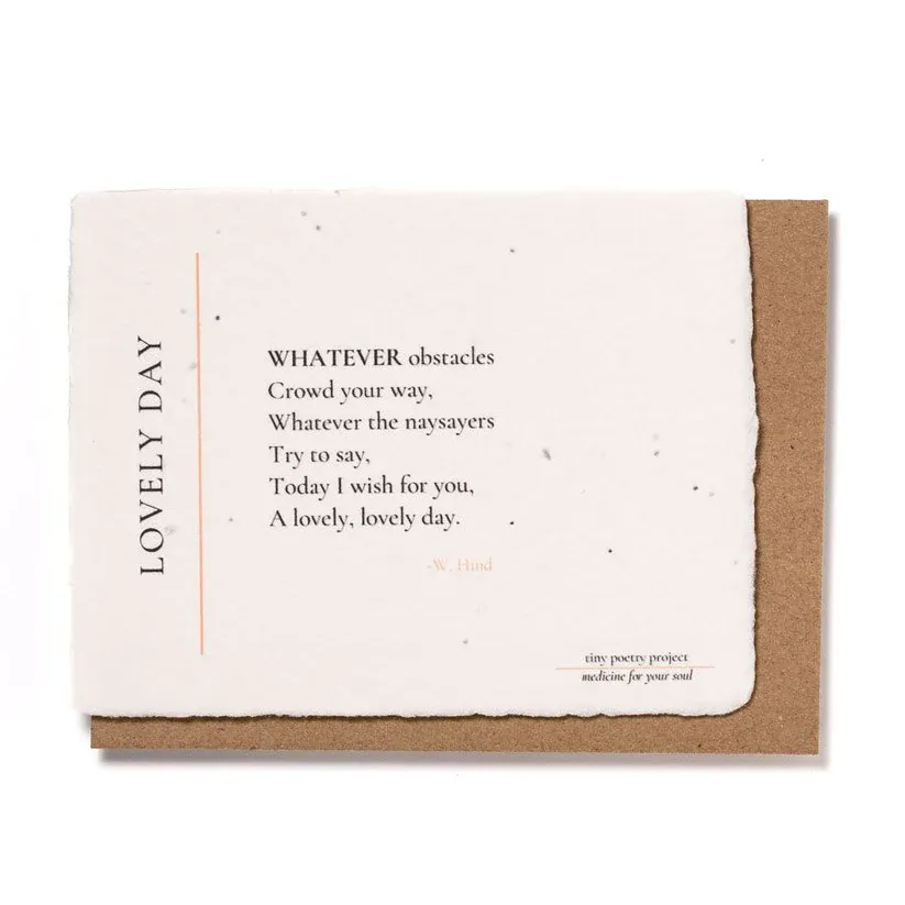 Card Lovely Day With Plantable Wildflowers