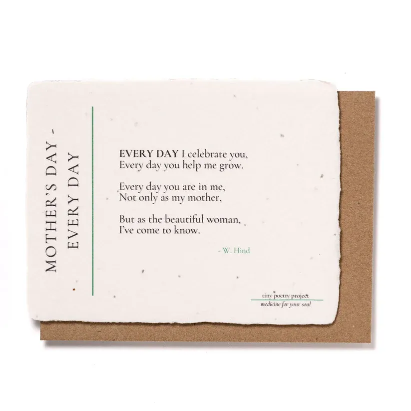 Card Mothers Day Every Day With Plantable Wildflowers