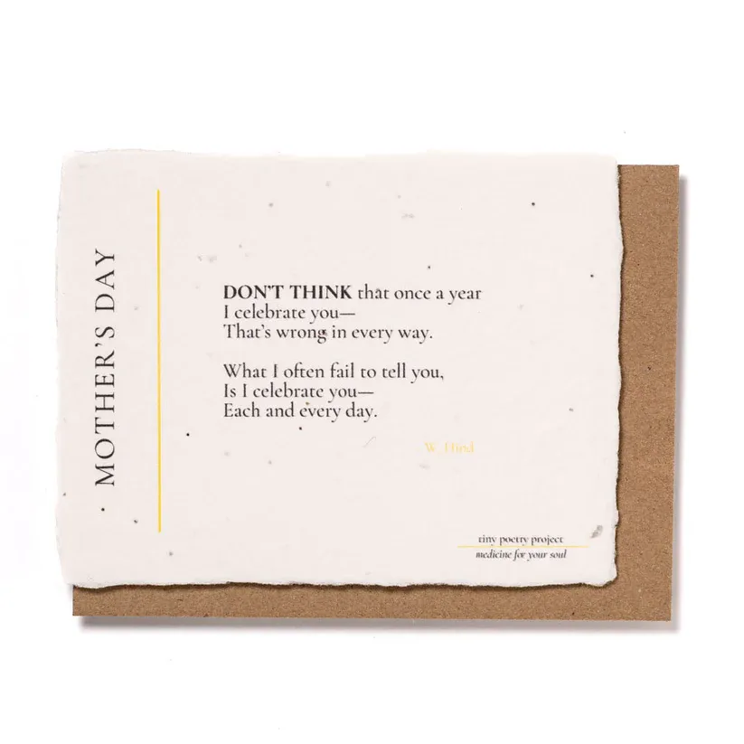 Card Mothers Day With Plantable Wildflowers