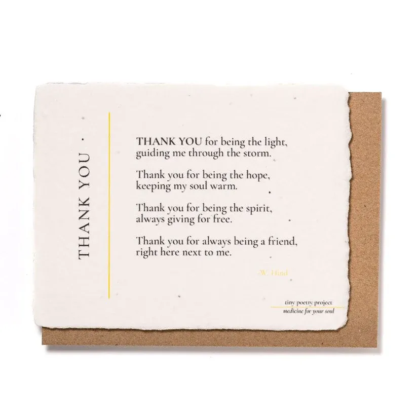 Card Thank You With Plantable Wildflowers