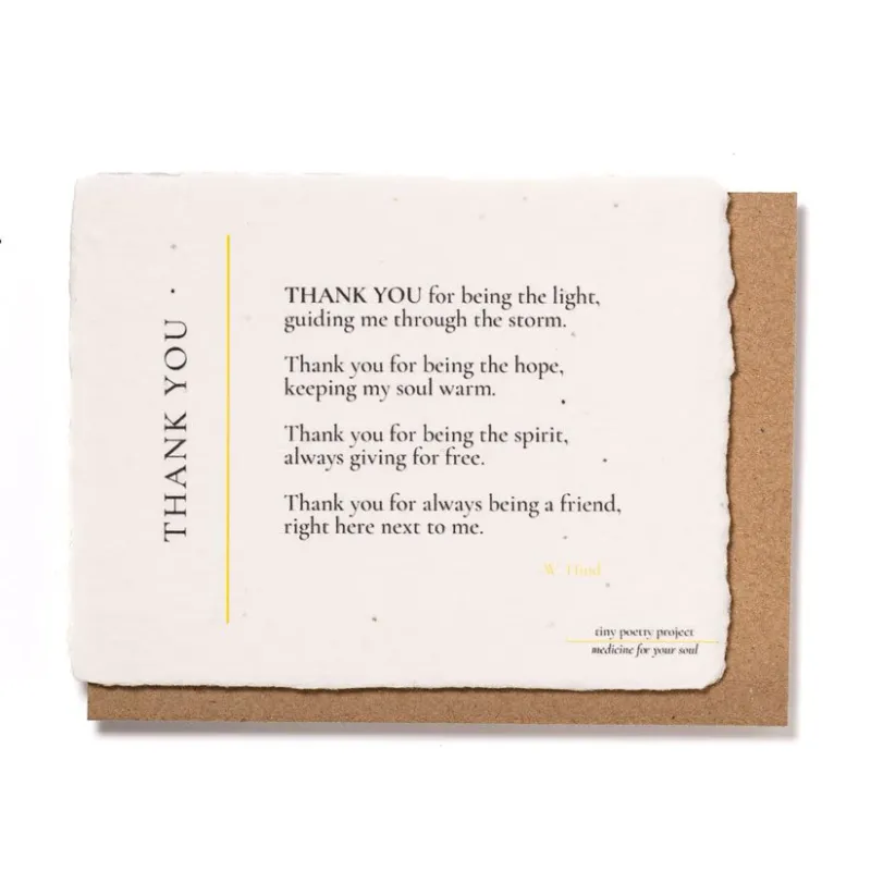 Card Thank You With Plantable Wildflowers