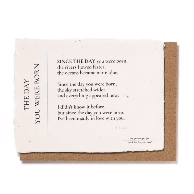 Card The Day You Were Born With Plantable Wildflowers