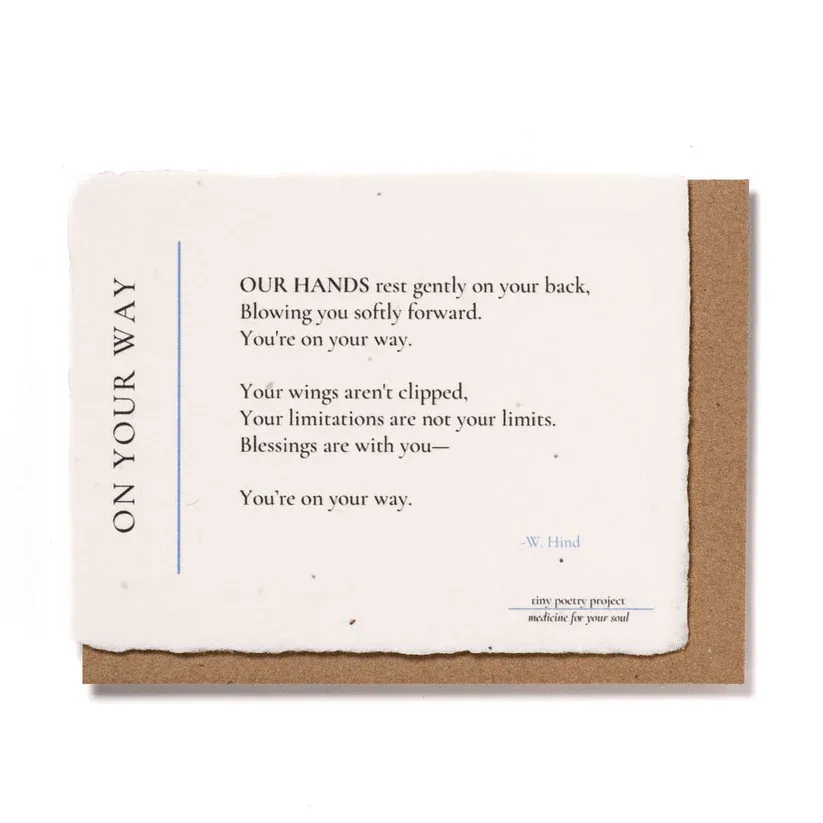 Card On Your Way With Plantable Wildflowers