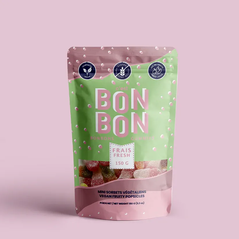 Bonbon Gummies Vegan Fruity Popsicles 5.3oz