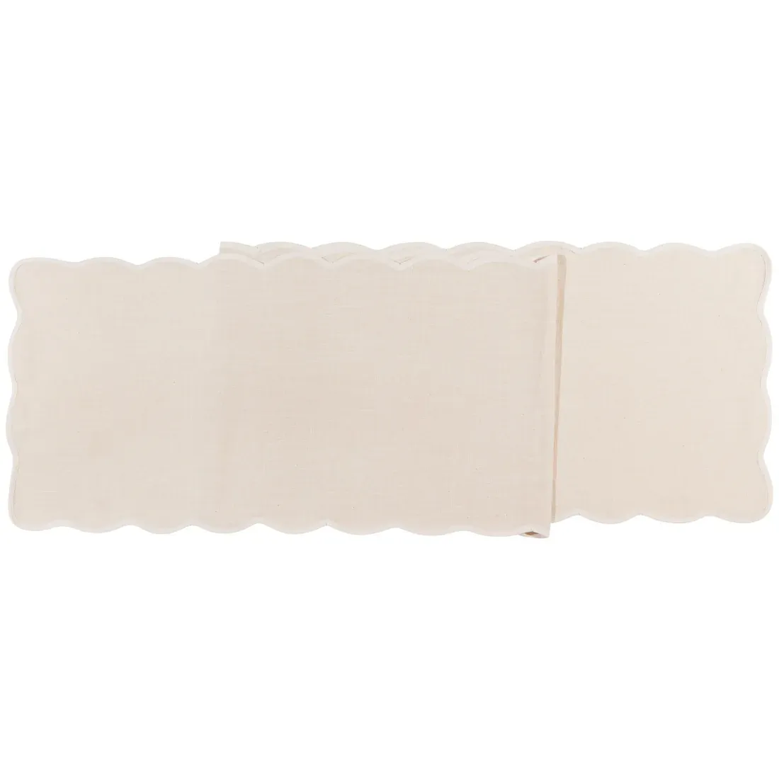 Cotton Table Runner Florence Natural 14&quot;x72&quot;