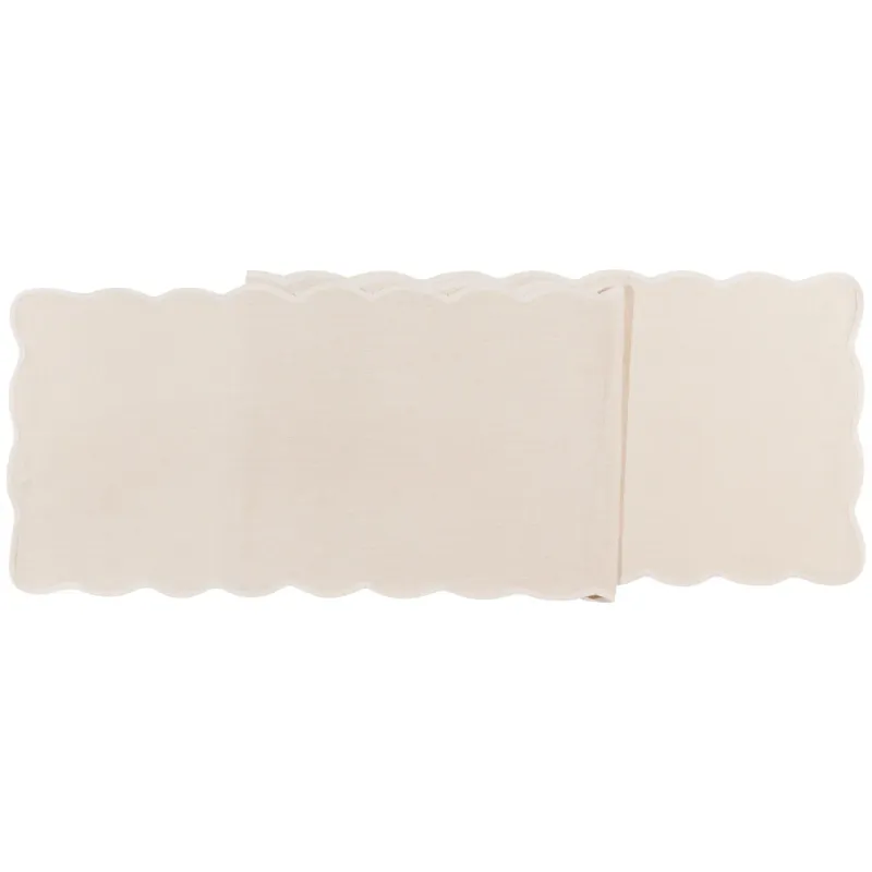 Cotton Table Runner Florence Natural 14&quot;x72&quot;