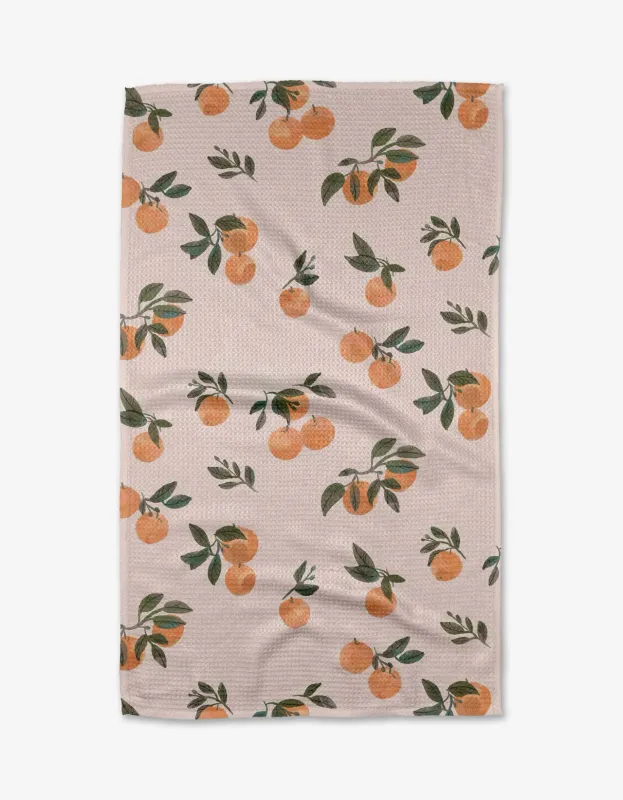 Geometry Tea Towel Pretty In Peach