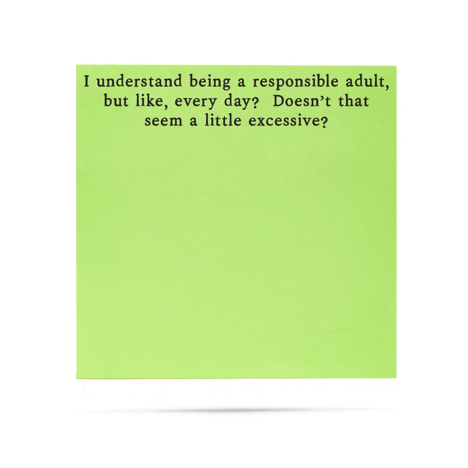 Sticky Note Pad Responsible Adult