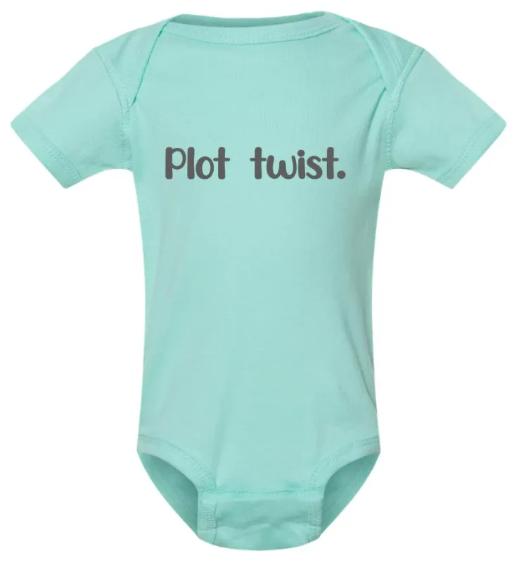 Plot Twist Aqua Baby Onesie 12 Months