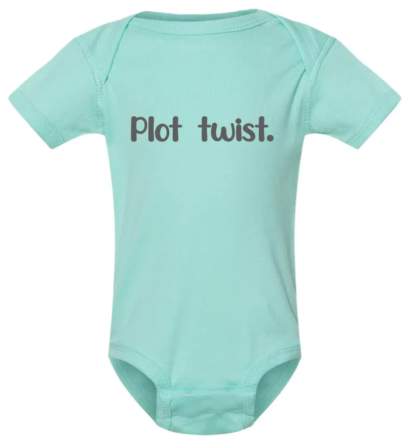 Plot Twist Aqua Baby Onesie 6 Months