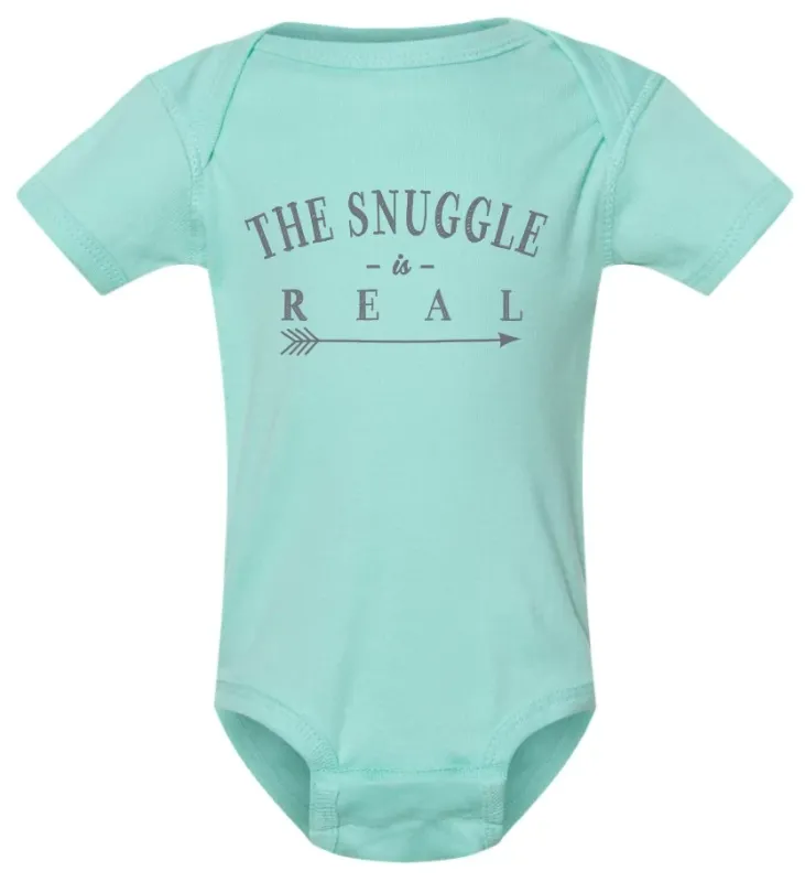The Snuggle Is Real Aqua Baby Onesie 18 Months