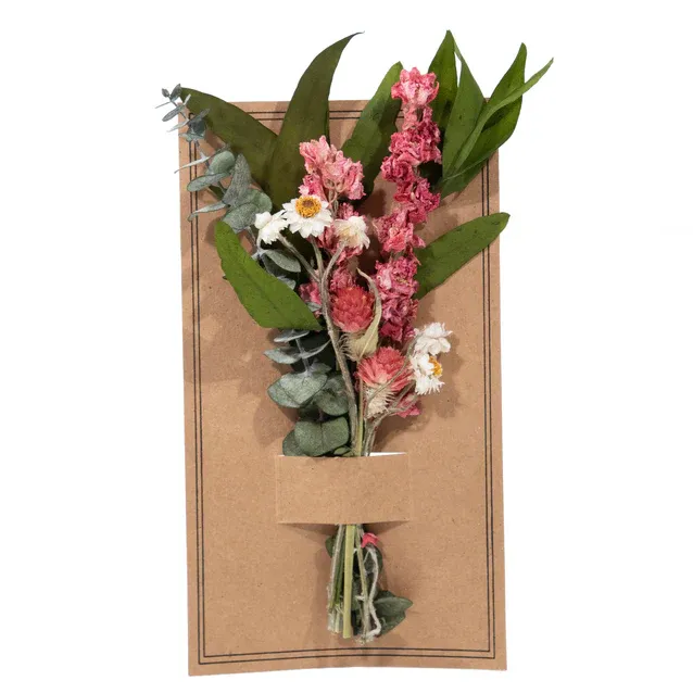 Eucalyptus And Pink Larkspur Mini Bouquet