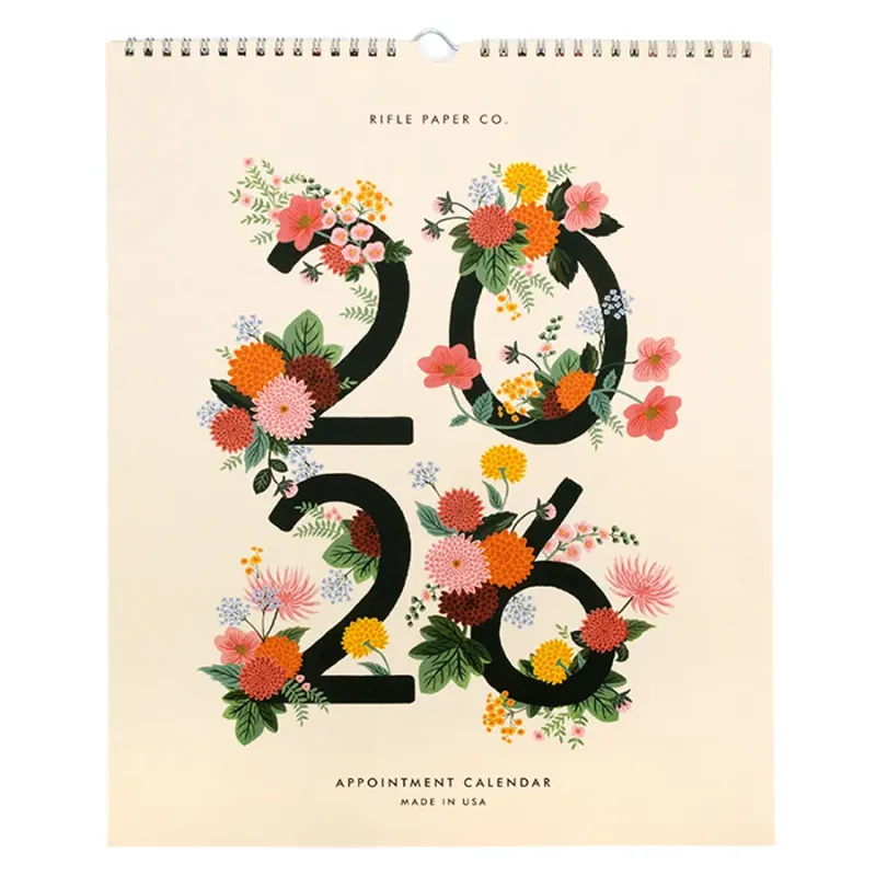 Rifle Paper Co. Appointment Calendar 2026 Dahlia 12&quot; x 13&quot;