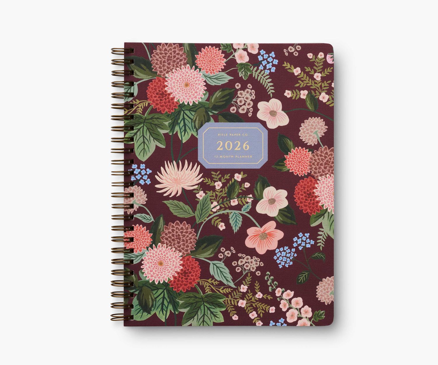 Rifle Paper Co. 12- Month Softcover Spiral Planner 2026 Dahlia