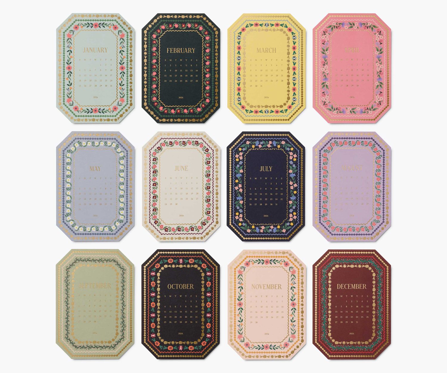 Rifle Paper Co. Desk Calendar Refill 2026 Wildwood