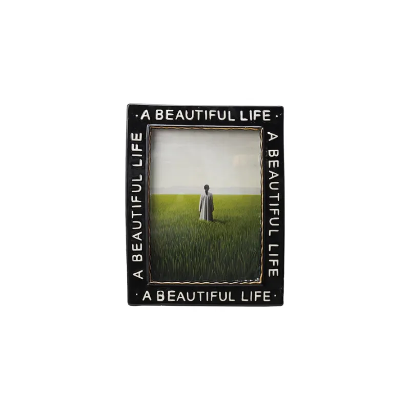 Stoneware Picture Frame A Beautiful Life Black