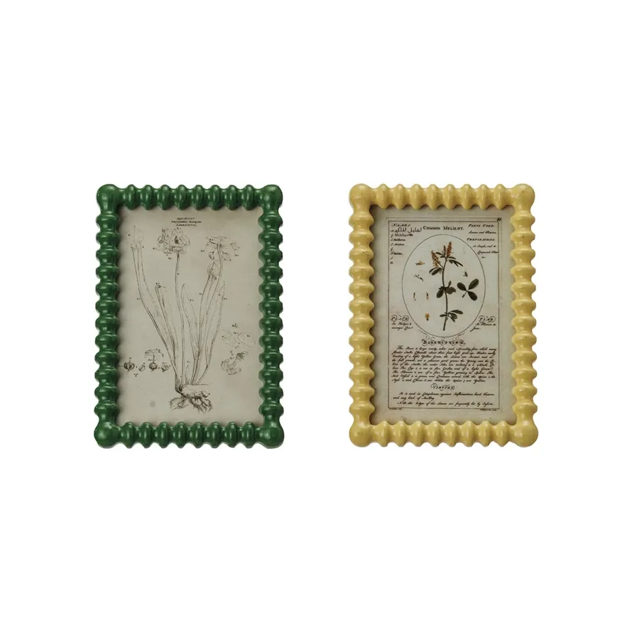 Wood Picture Frame In Yellow 4-3/4&quot; x 6-3/4&quot;