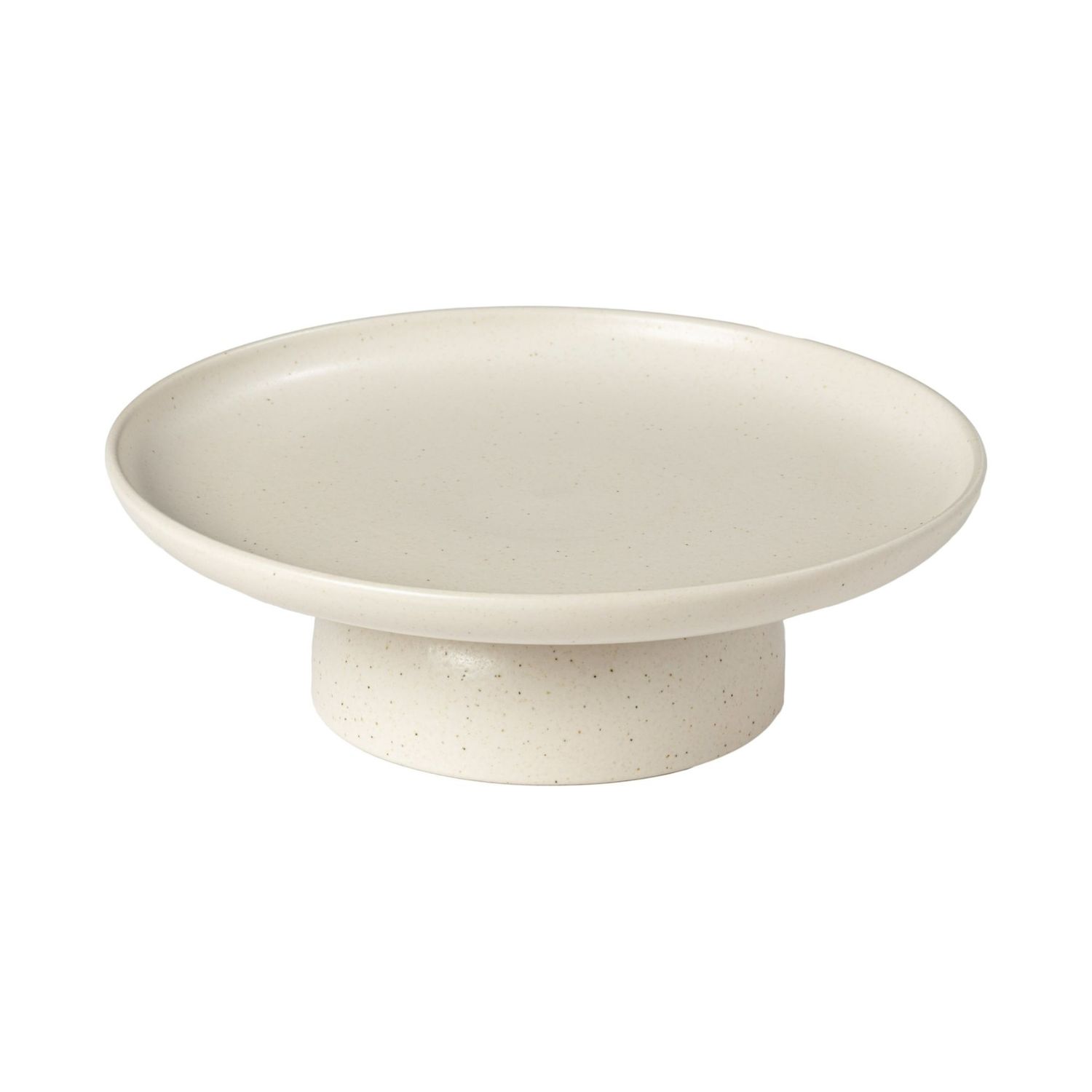 Casafina Stoneware Footed Plate In Vanilla
