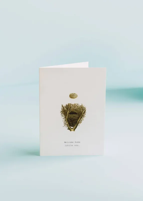 Card Welcome Home Little One Nest