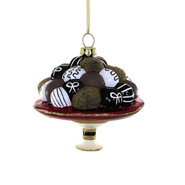 Chocolate Truffles On Pedestal Ornament Final Sale