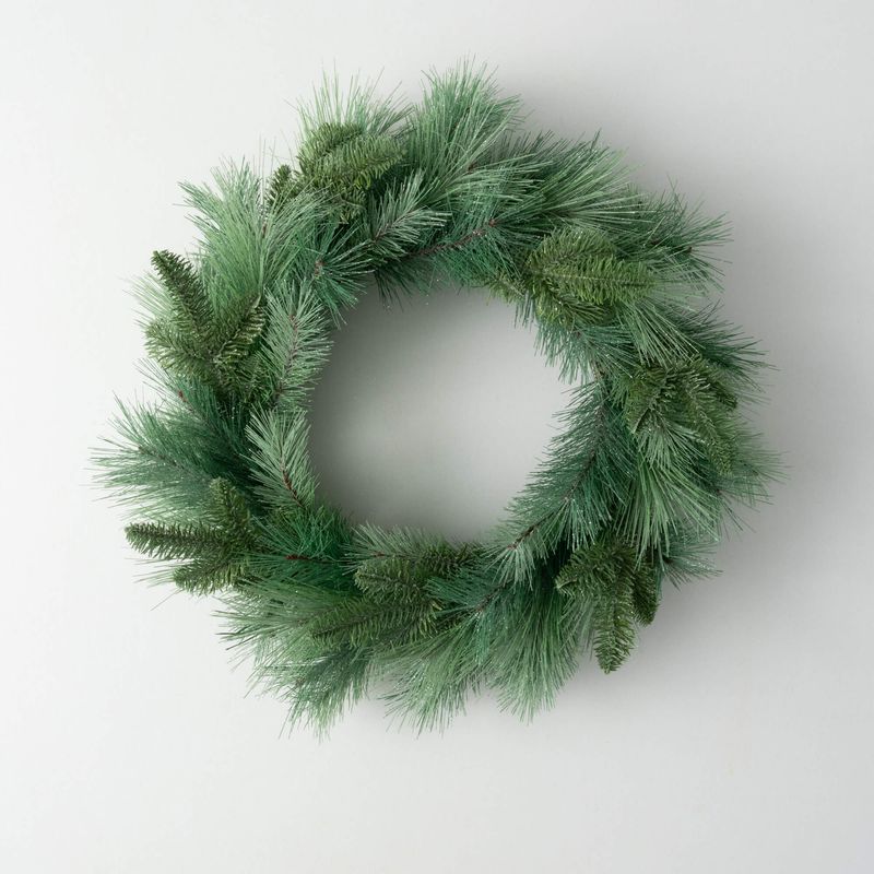 Frosted Pine Wreath 24&quot; L x 7&quot; W x 24&quot; H