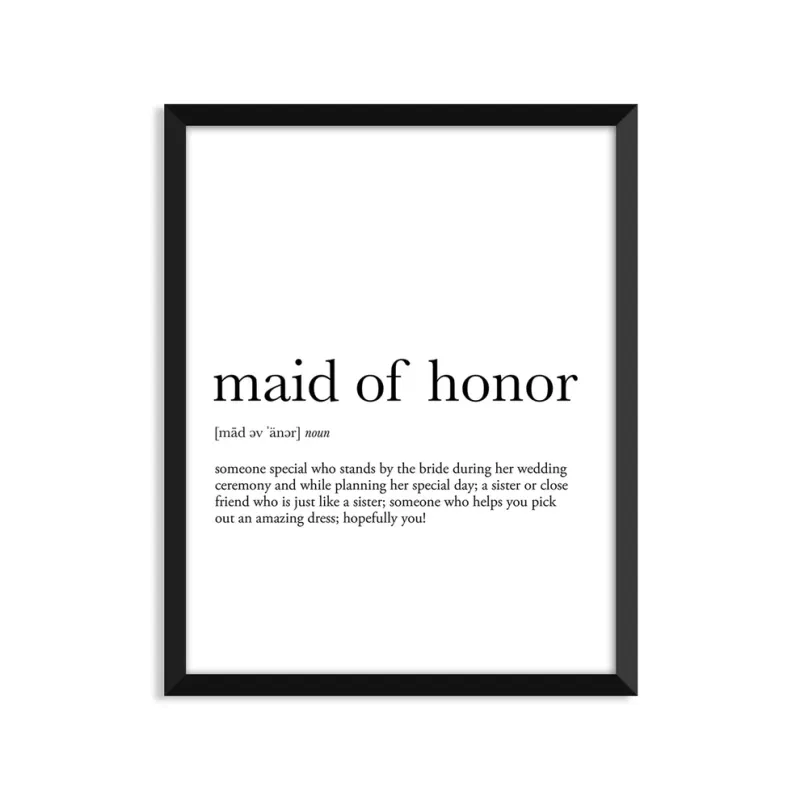 Card Maid Of Honor