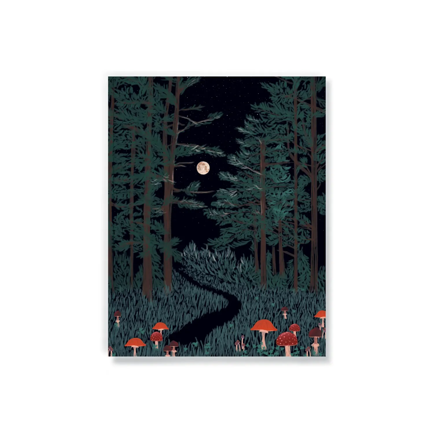 Moonrise Forest Lined Notebook