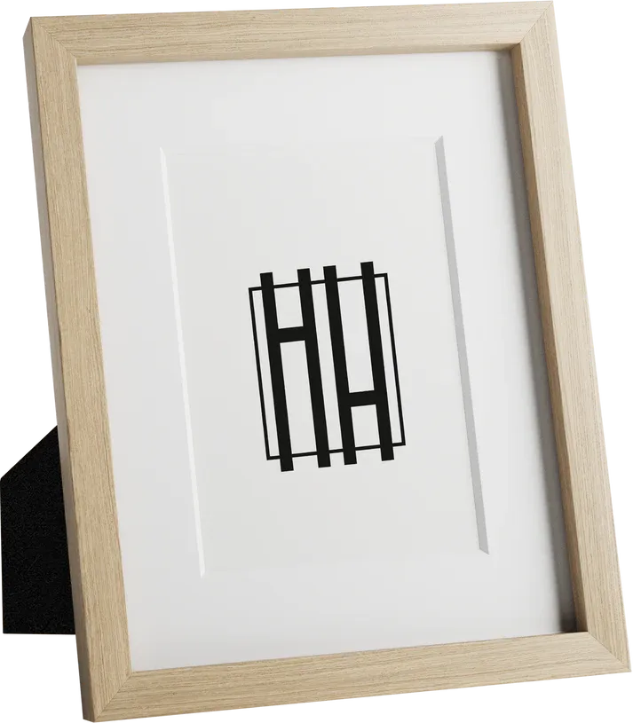 Natural Oak Wood Frame With Plexiglass Cover 8&quot;x10&quot;