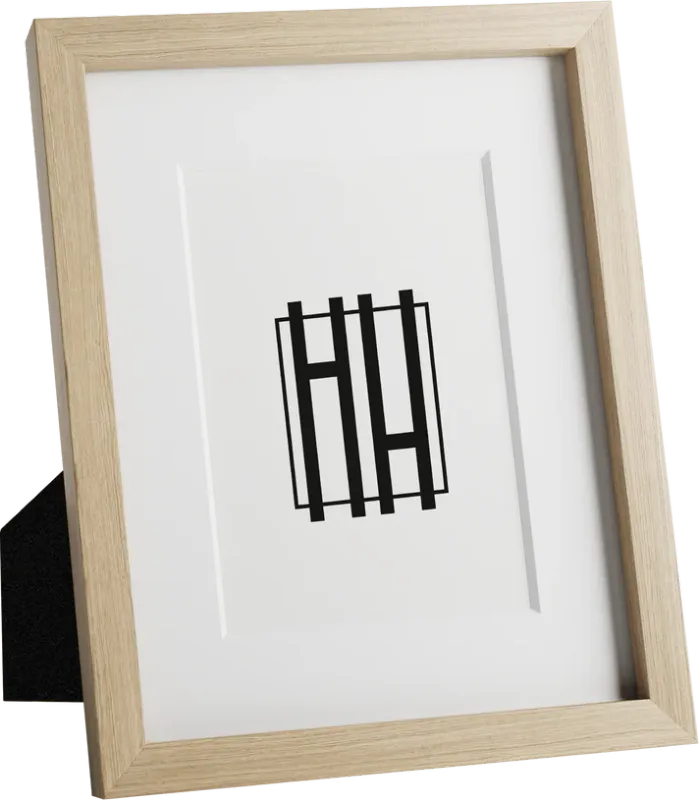 Natural Oak Wood Frame With Plexiglass Cover 8&quot;x10&quot;