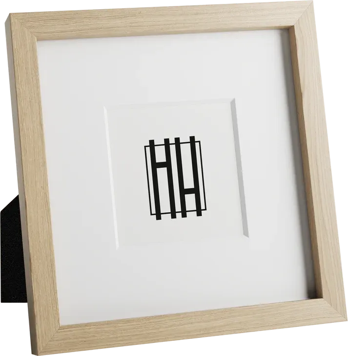 Natural Oak Wood Frame With Plexiglass Cover 8&quot;x8&quot;