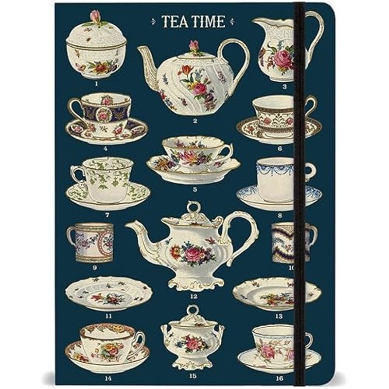 Notebook With Elastic Closure Large Tea Time