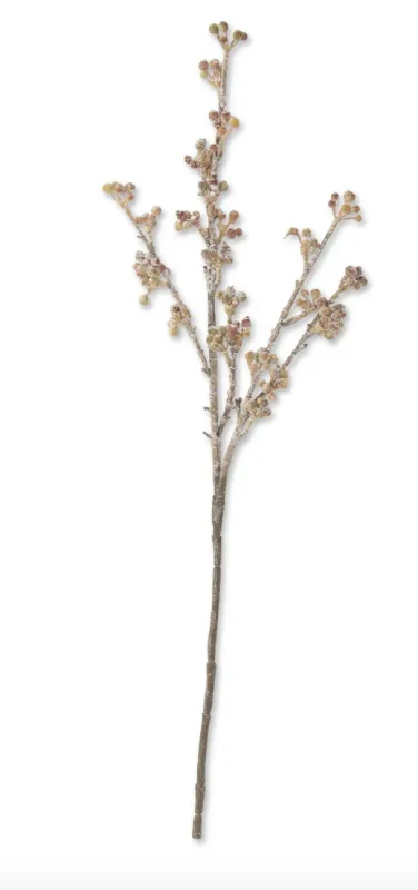 Powdered Light Brown Berry Stem 24&quot;
