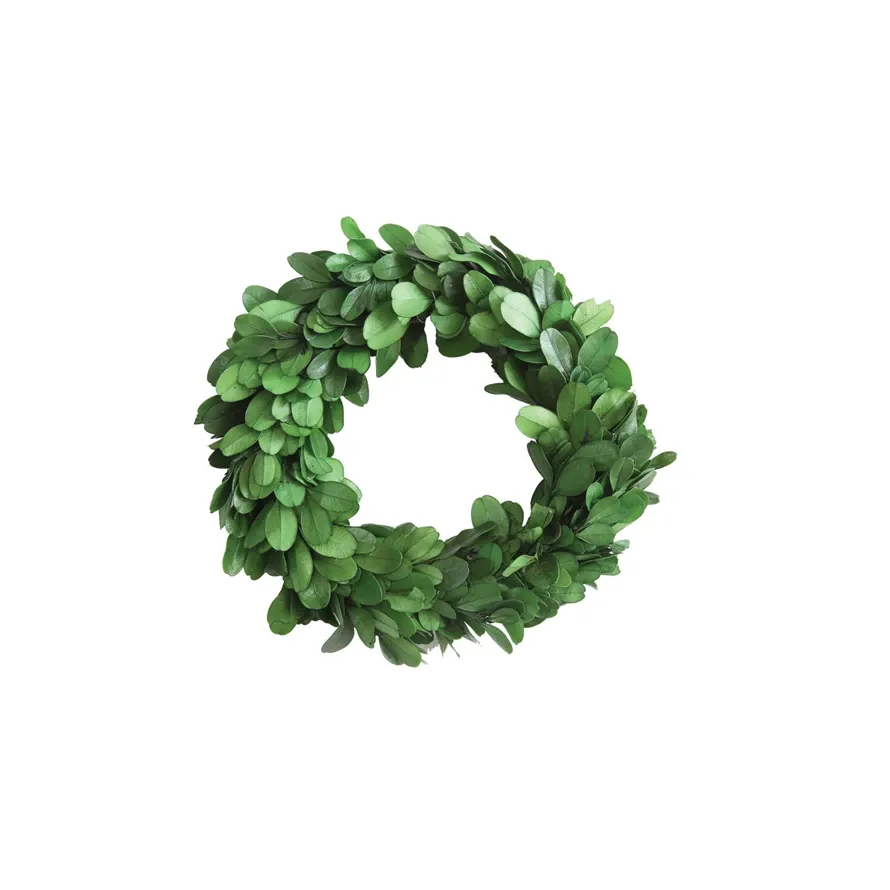 Round Preserved Boxwood Wreath 6&quot;