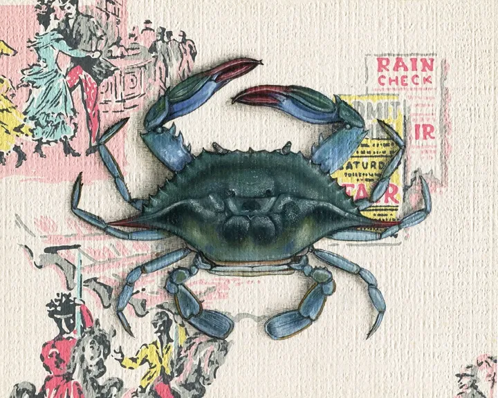 Fine Art Print Atlantic Blue Crab 5&quot;x7&quot;