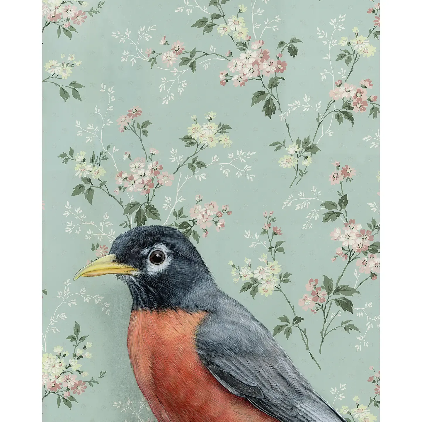 Fine Art Print Robin 8.5&quot; x 8.5&quot;