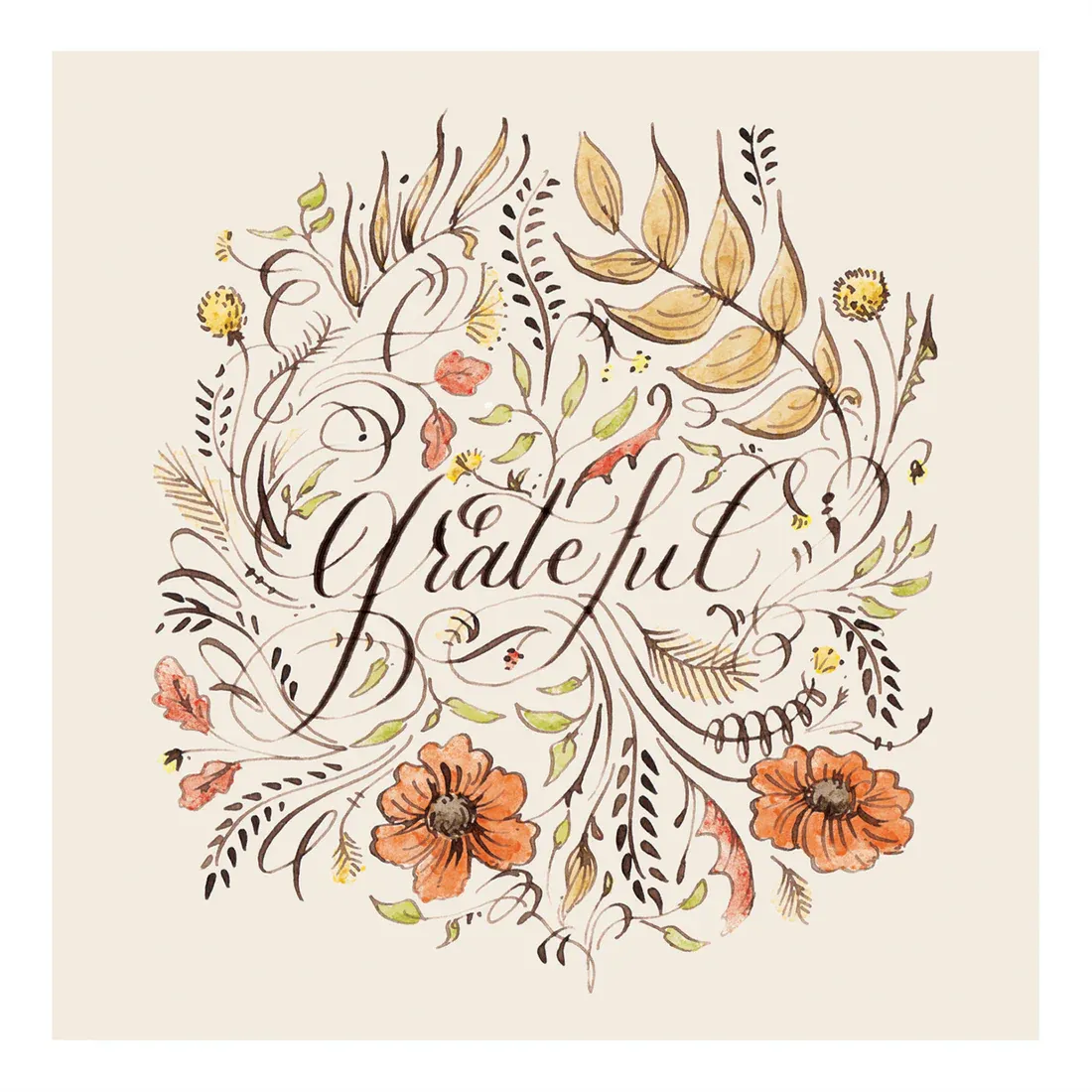 Cocktail Napkins Grateful Pack Of 20