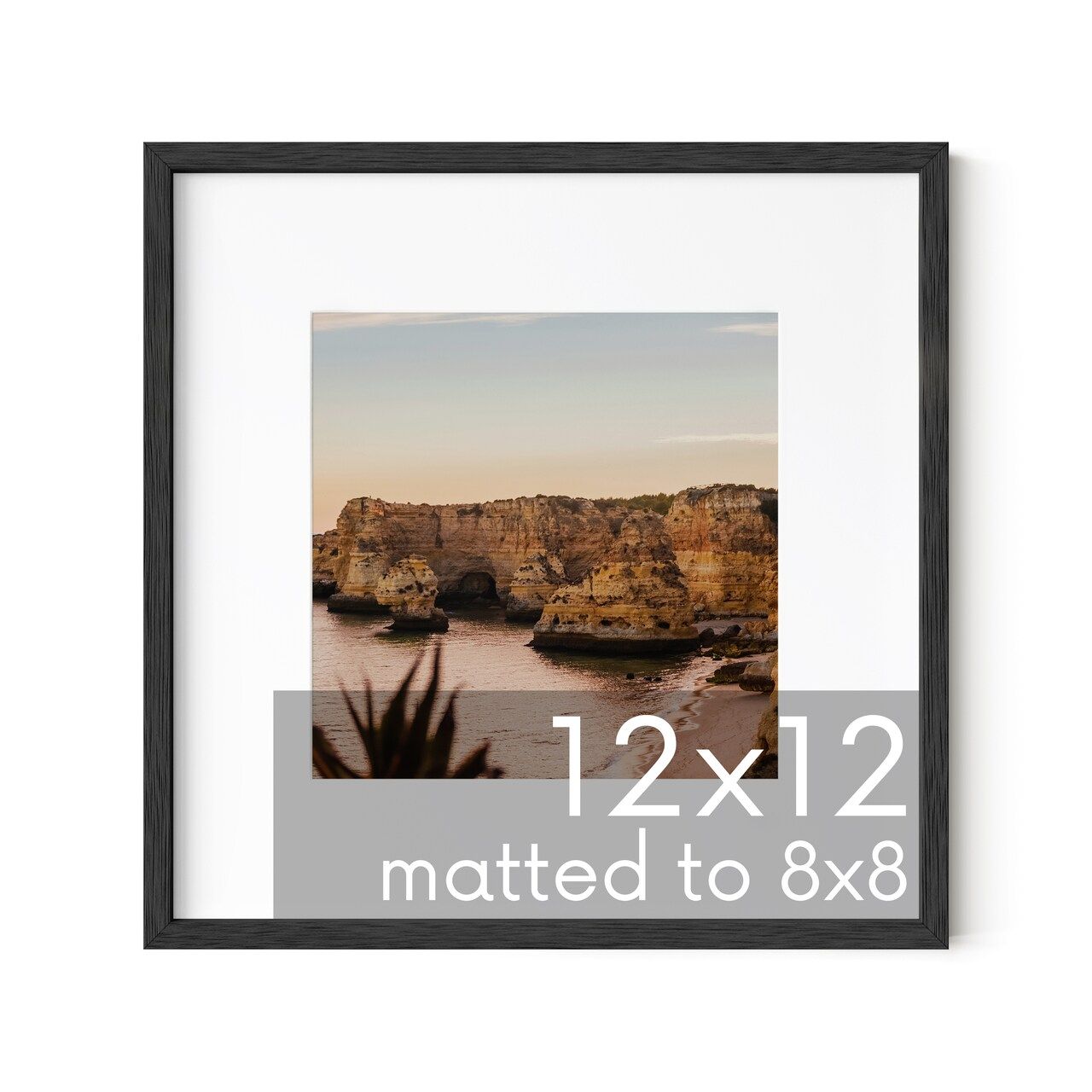 Black Oak Wood Frame With Plexiglass Cover 12&quot;x12&quot;