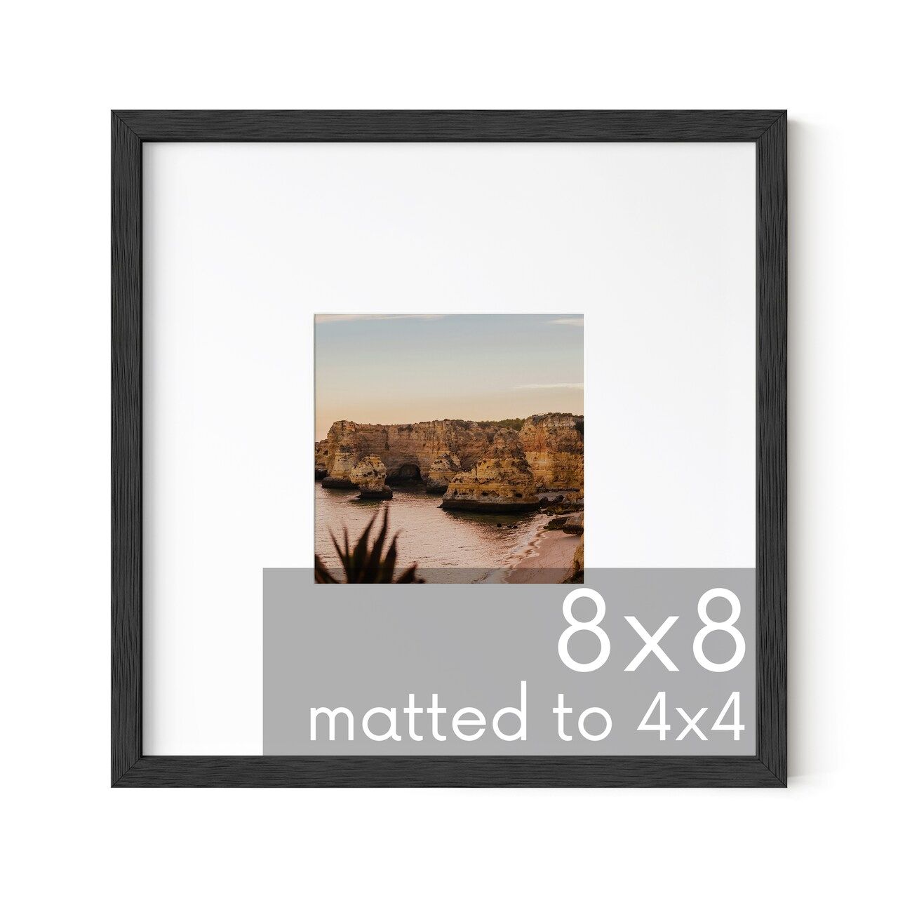 Black Oak Wood Frame With Plexiglass Cover 8&quot;x8&quot;