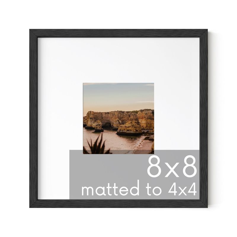 Black Oak Wood Frame With Plexiglass Cover 8&quot;x8&quot;