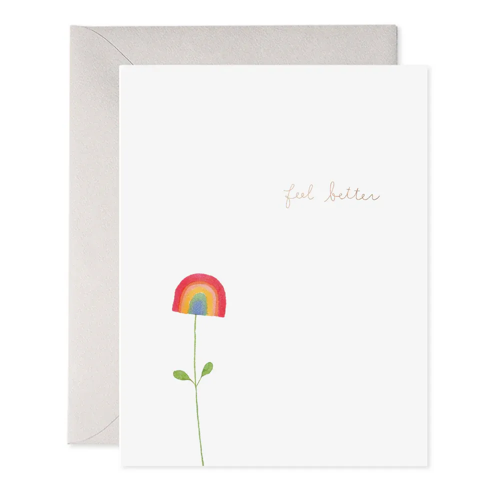 Card Rainbow Flower Feel Better