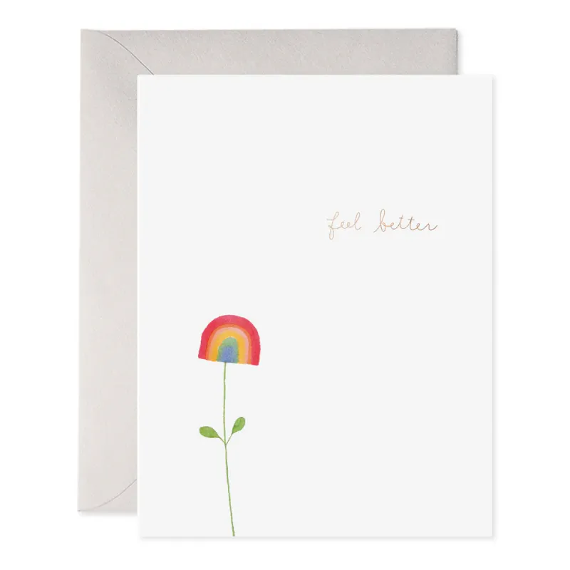 Card Rainbow Flower Feel Better