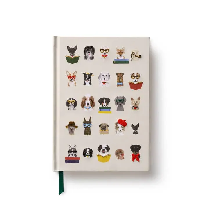 Rifle Paper Co. Embroidered Journal Studious Dogs