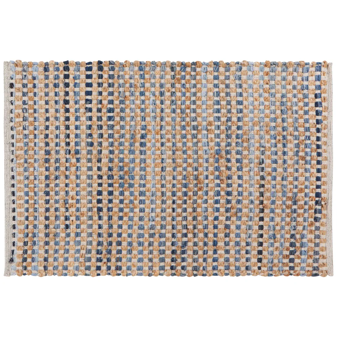 Rug Chindi Denim Grid 2&#39;x3&#39;